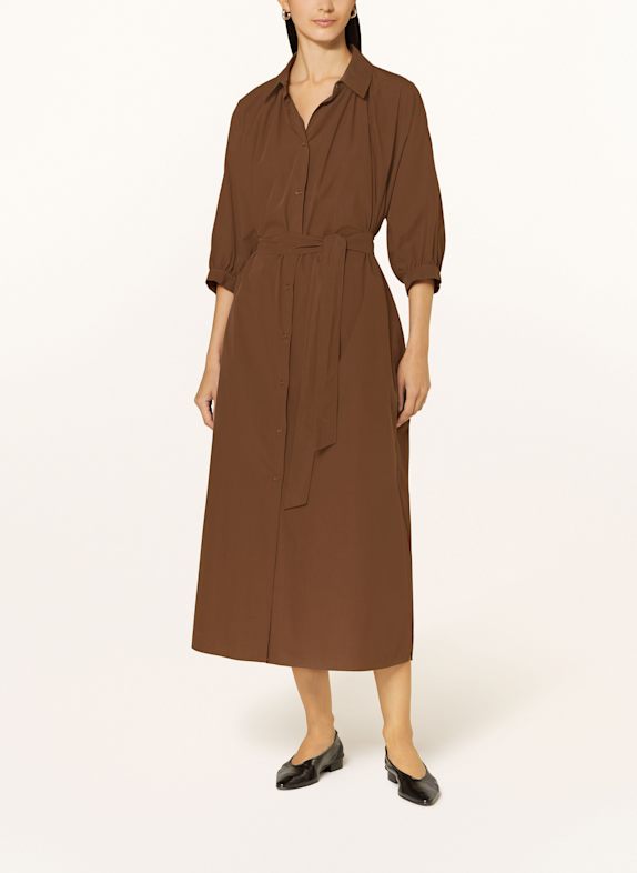 WEEKEND Max Mara Hemdblusenkleid CATONE mit 3/4-Arm BRAUN