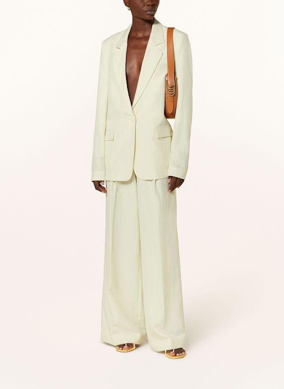 DOROTHEE SCHUMACHER SUMMER CRUISE blazer with linen LIGHT YELLOW