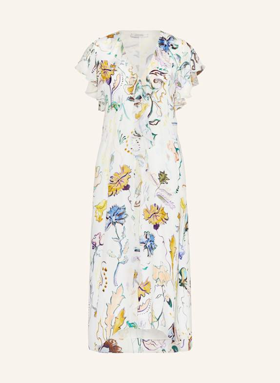DOROTHEE SCHUMACHER Kleid FLORAL TWIST mit Volants CREME