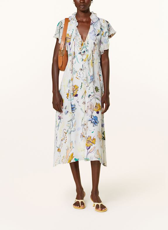 DOROTHEE SCHUMACHER Kleid FLORAL TWIST mit Volants CREME