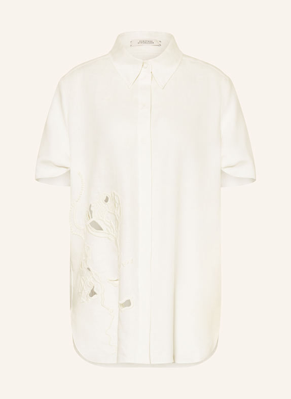 DOROTHEE SCHUMACHER Hemdbluse EMBROIDERED BEAUTY aus Leinen CREME