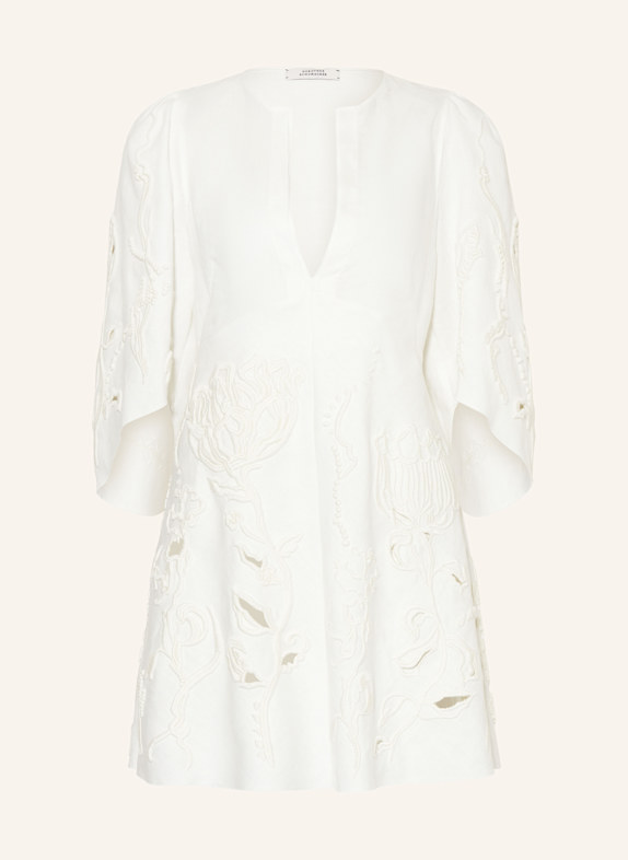 DOROTHEE SCHUMACHER Leinenkleid EMBROIDERED BEAUTY CREME