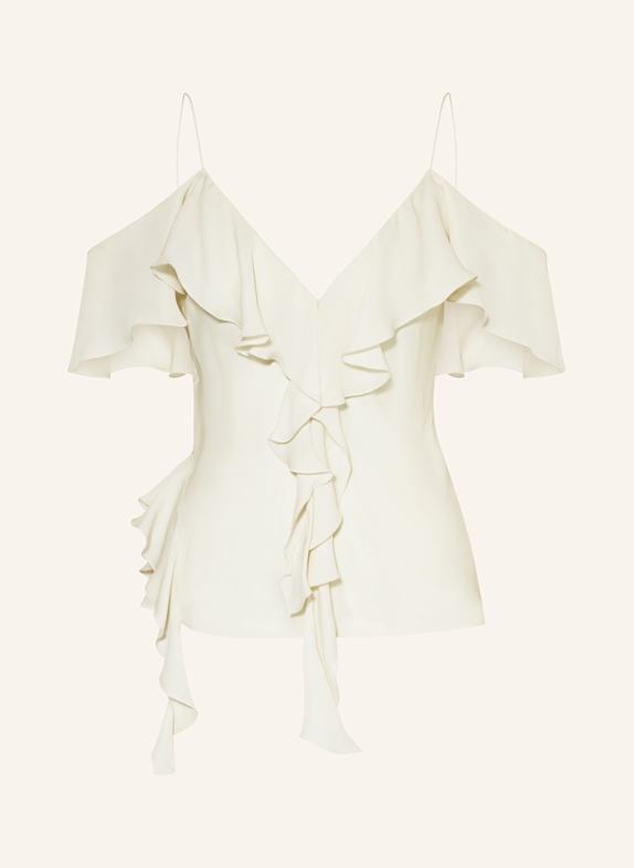DOROTHEE SCHUMACHER Seidentop SHEER TWIST I mit Volants HELLGELB