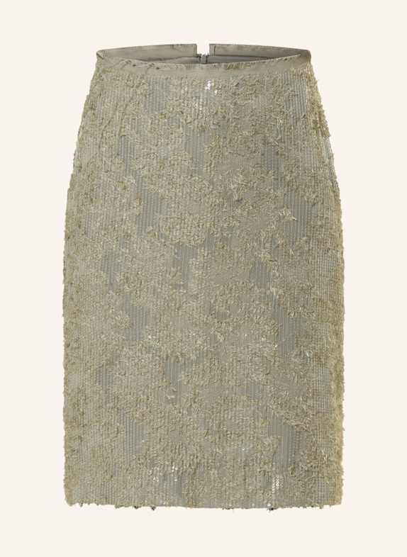 DOROTHEE SCHUMACHER Rock SEQUIN STATEMENT mit Pailletten KHAKI