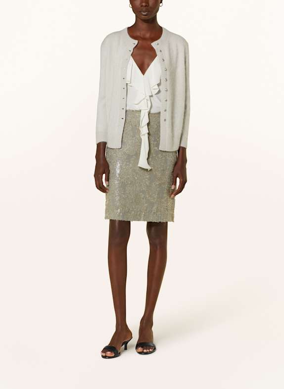 DOROTHEE SCHUMACHER Spódnica SEQUIN STATEMENT z cekinami KHAKI