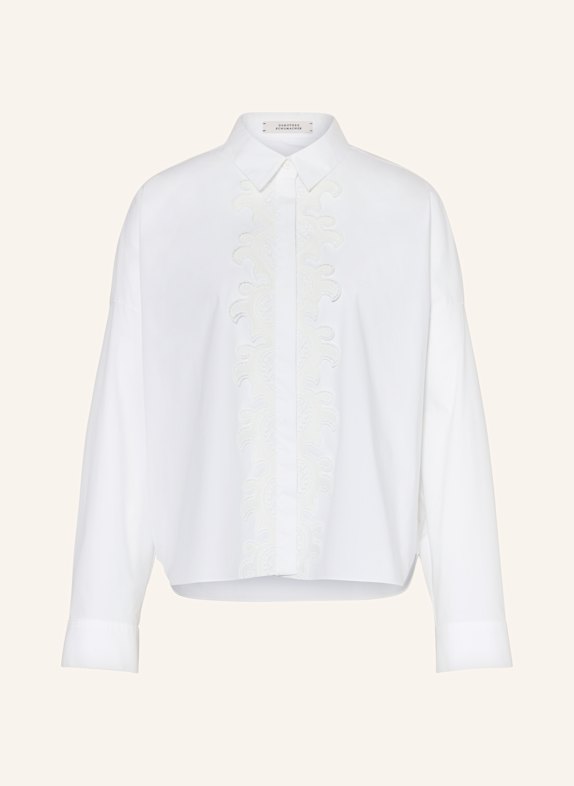 DOROTHEE SCHUMACHER Hemdbluse POPLIN POWER mit Lochspitze WEISS