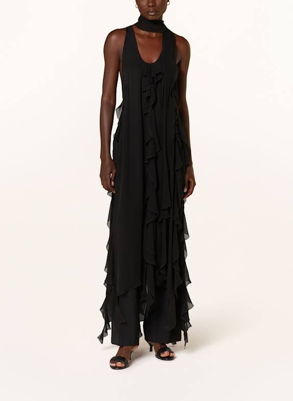 DOROTHEE SCHUMACHER Kleid SHEER TWIST I mit Volants SCHWARZ
