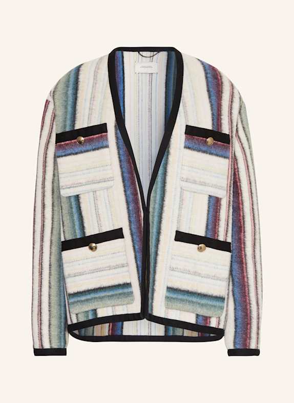 DOROTHEE SCHUMACHER Kastenjacke STRIPED COMFORT ECRU/ BLAU/ DUNKELROT