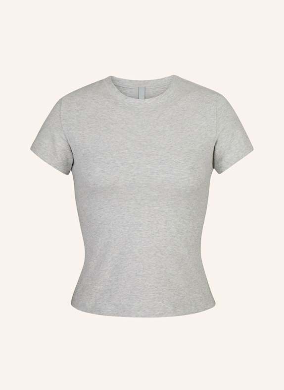 SKIMS COTTON JERSEY lounge shirt LIGHT HEATHER GREY