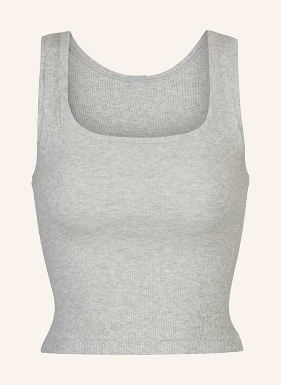 SKIMS Top COTTON RIB LIGHT HEATHER GREY