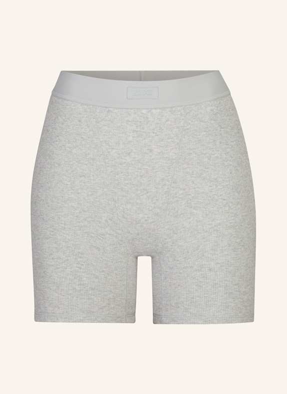 SKIMS Lounge-Shorts COTTON RIB LIGHT HEATHER GREY
