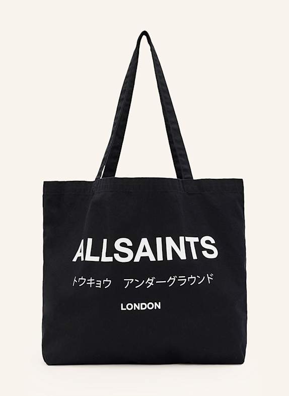 ALLSAINTS Geantă de cumpărături UNDERGROUND TOTE NEGRU / ALB