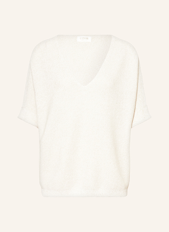 CATNOIR Strickshirt mit Glitzergarn CREME