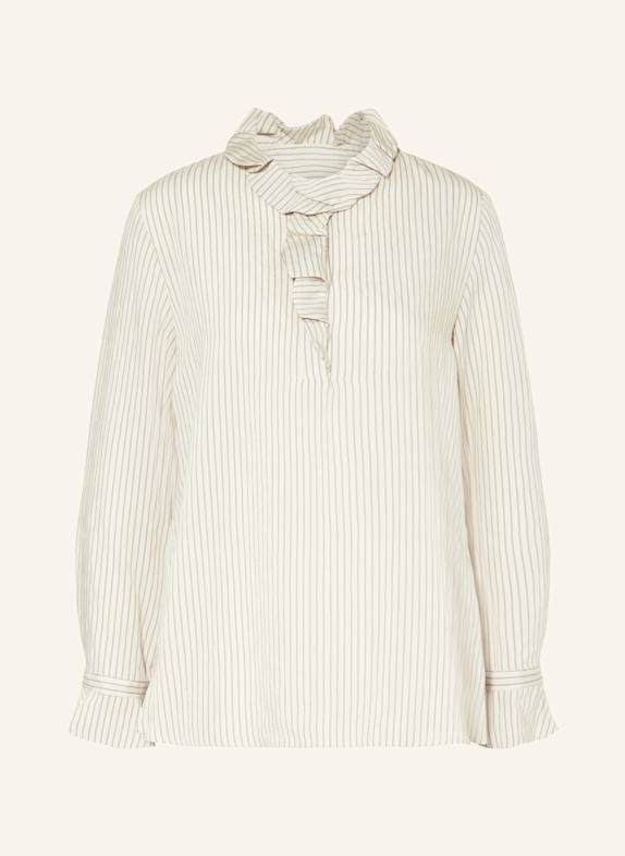 CLAUDIE PIERLOT Blusenshirt mit Volants CREME/ SCHWARZ