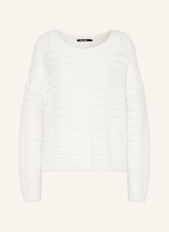 MARC AUREL Pullover mit Pailletten WEISS