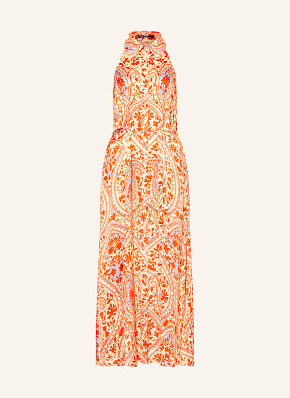 MARC AUREL Satinkleid ECRU/ ORANGE