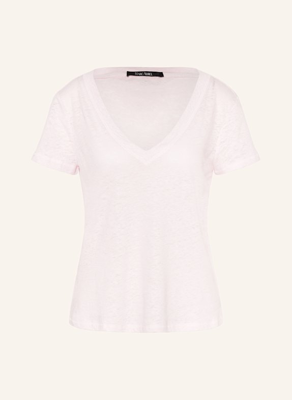 MARC AUREL T-Shirt aus Leinen mit Glitzergarn HELLROSA