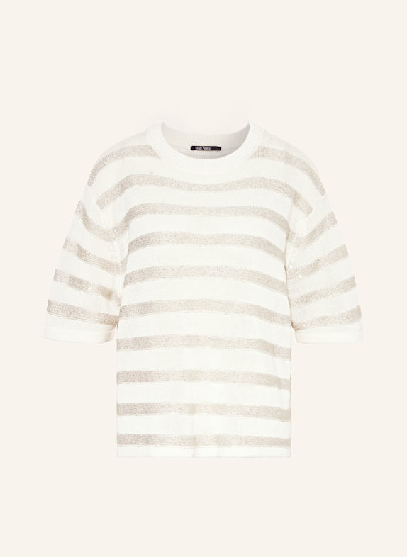 MARC AUREL Strickshirt mit Pailletten BEIGE/ CREME