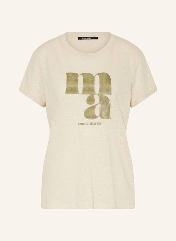 MARC AUREL T-Shirt aus Leinen BEIGE