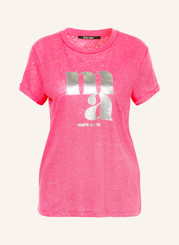 MARC AUREL T-Shirt aus Leinen PINK