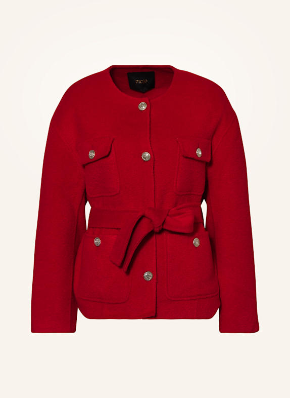 maje Bouclé-Jacke ROT
