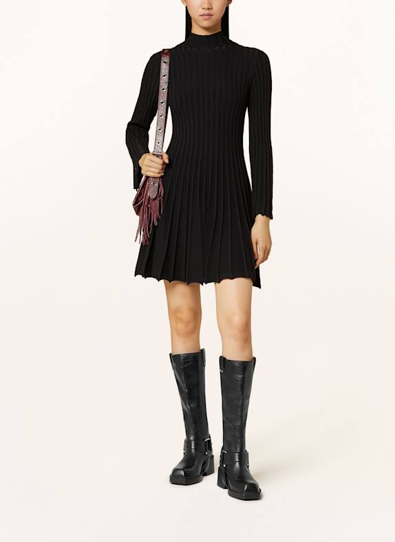 maje Strickkleid SCHWARZ