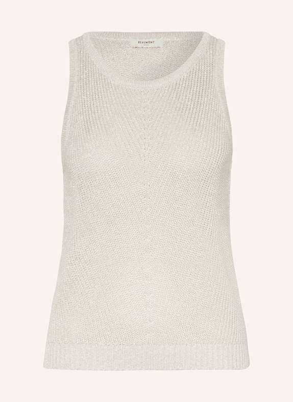 BEAUMONT Stricktop SHARON mit Glitzergarn NUDE/ SILBER