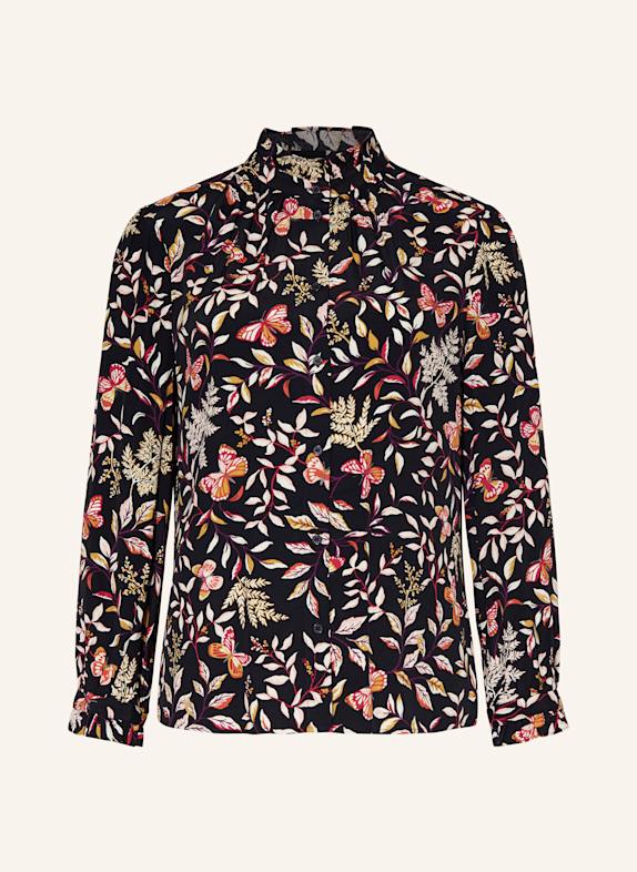 HOBBS Bluzka ELSPETH z falbanką CZARNY/ CZERWONY/ JASNOŻÓŁTY