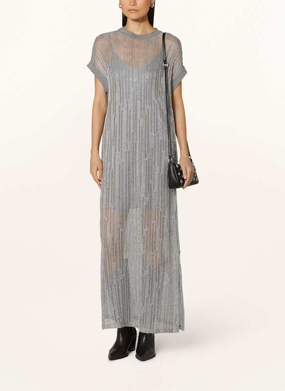 ALLSAINTS Strickkleid GIANA mit Glitzergarn SILBER