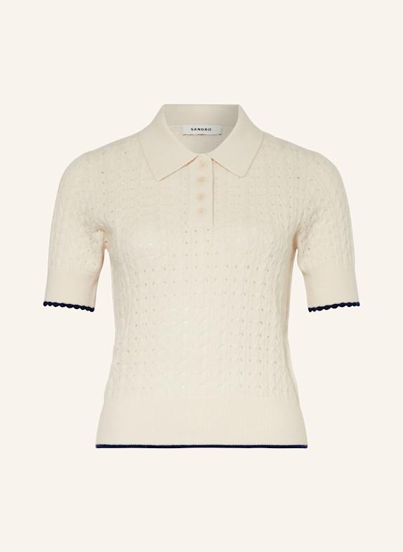 SANDRO Strick-Poloshirt ECRU