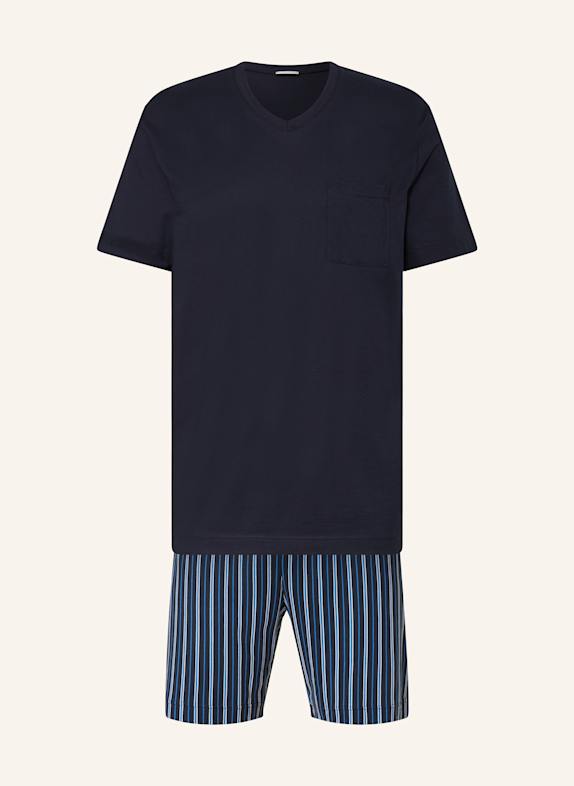 mey Shorty-Schlafanzug Serie STRAIGHT DUNKELBLAU