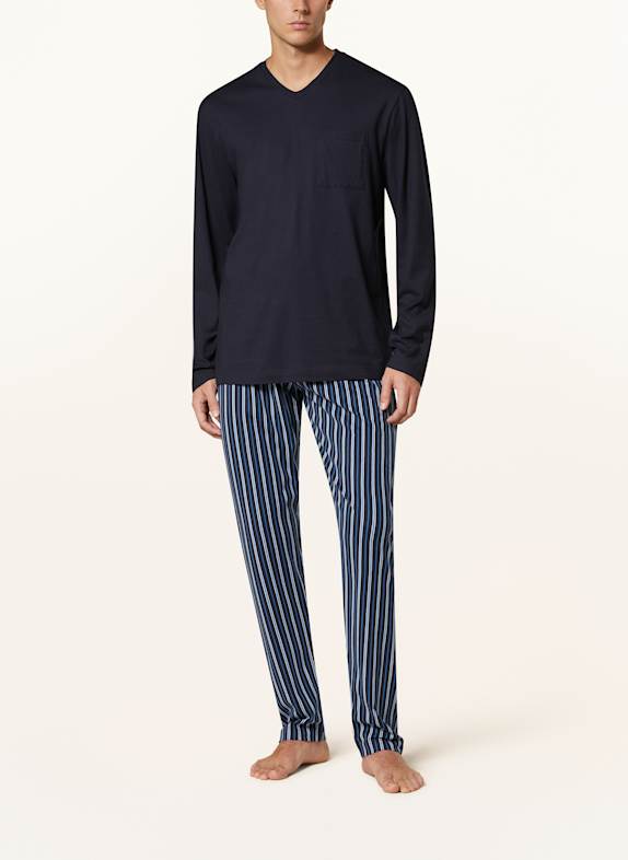 mey Pyjamas Serie STRAIGHT MÖRKBLÅ