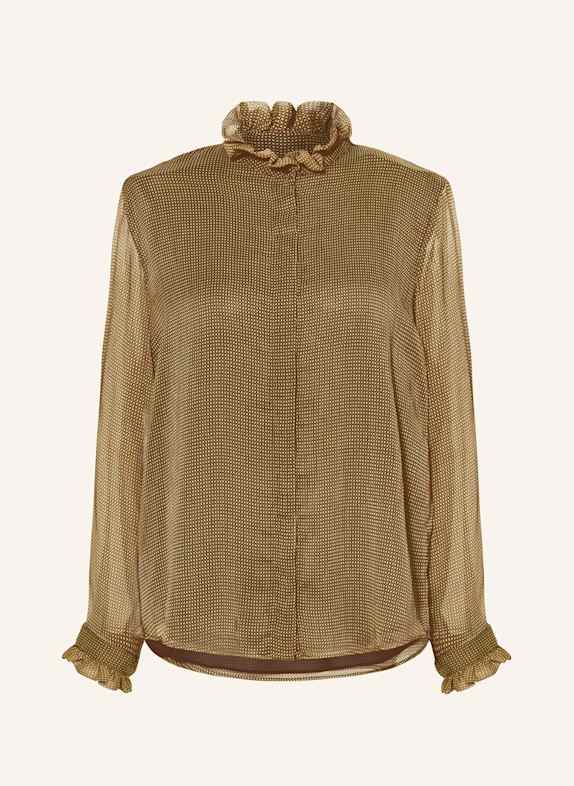 CLAUDIE PIERLOT Bluse GELB/ BRAUN