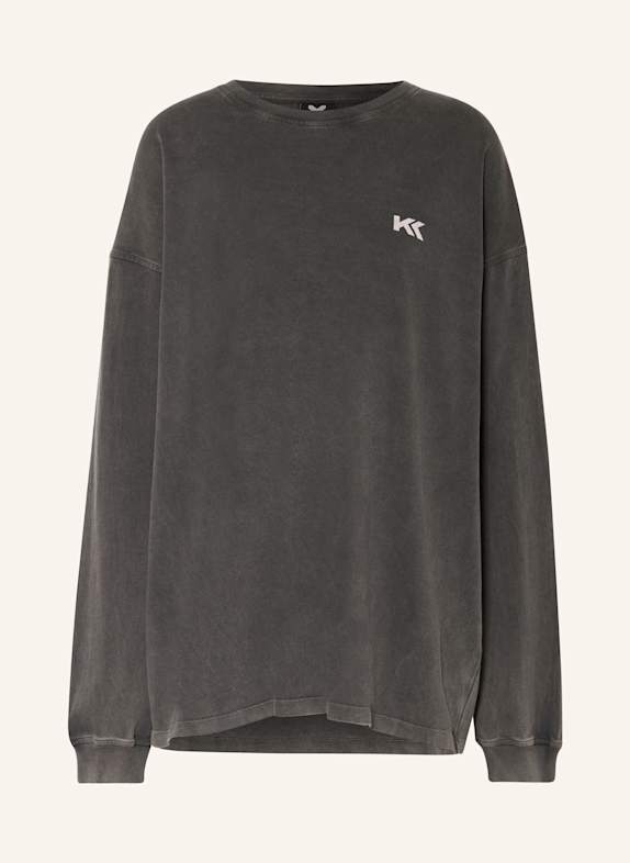 KARO KAUER Oversized long sleeve shirt DARK GRAY