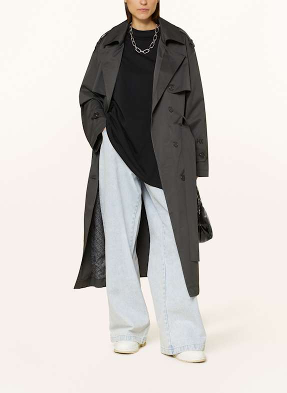 KARO KAUER Trench coat DARK GRAY