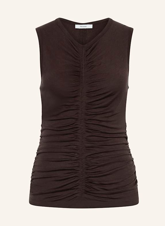 REISS Top SIMONE DARK BROWN