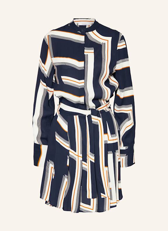 REISS Kleid CIARA DUNKELBLAU/ CREME/ COGNAC