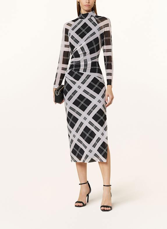 REISS Mesh-Kleid DARLA SCHWARZ/ HELLGRAU