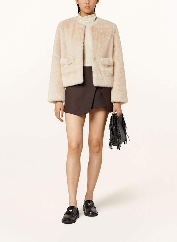 maje Kunstfell-Jacke BEIGE