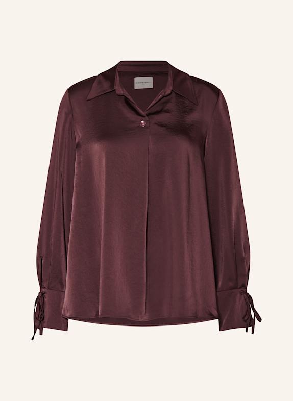 CLAUDIE PIERLOT Blusenshirt aus Satin DUNKELROT