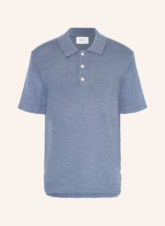 NN.07 Strick-Poloshirt RANDY BLAU