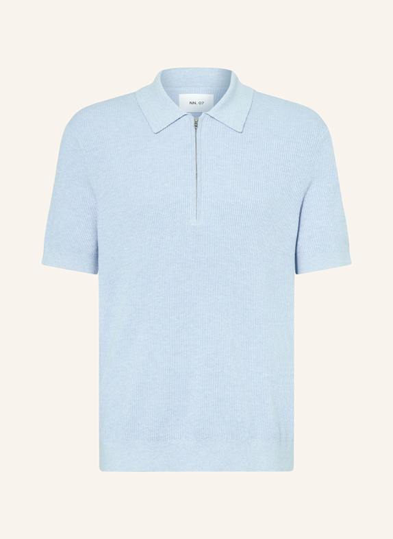 NN.07 Strick-Poloshirt HANSIE HELLBLAU