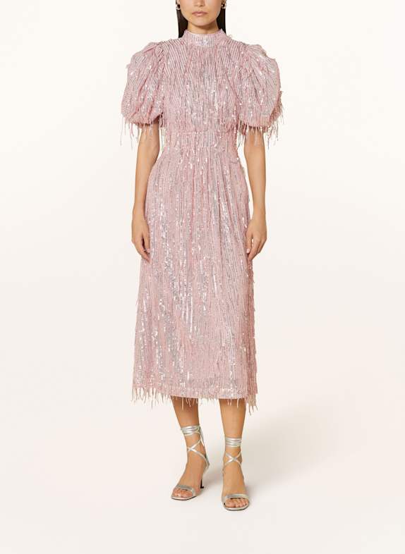 ROTATE Kleid mit Pailletten ROSÉ/ ROSÉGOLD