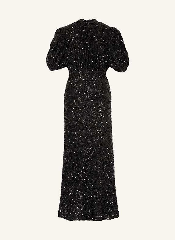 ROTATE Kleid mit Pailletten SCHWARZ