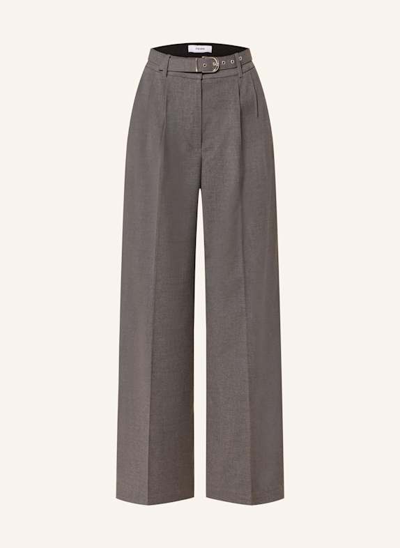 REISS Wide leg halim Trousers GRAY