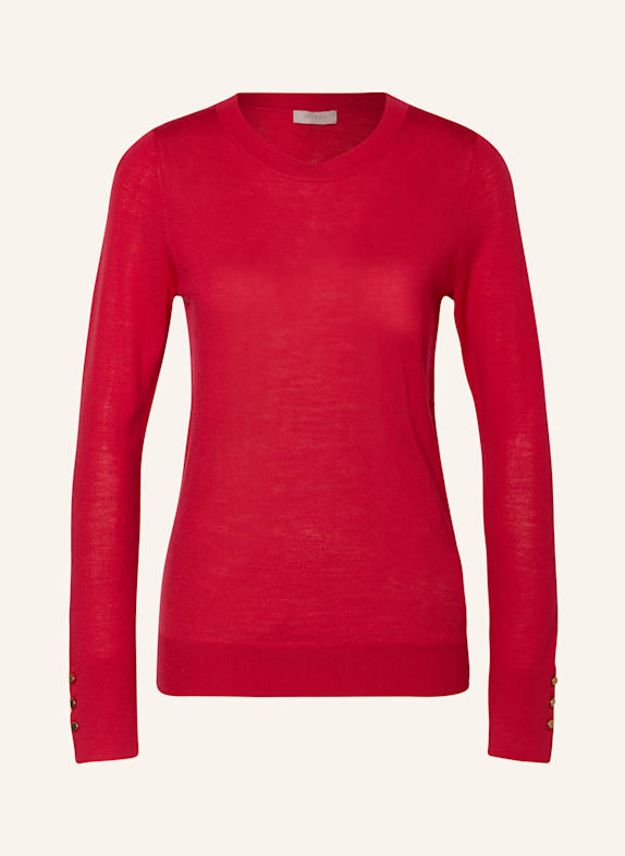 HOBBS Sweter PENNY z wełny merino MOCNORÓŻOWY