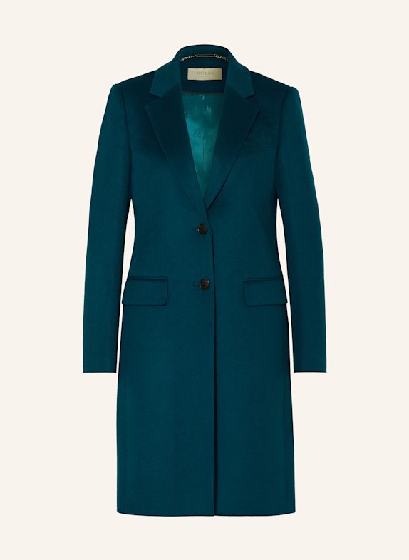 HOBBS Płaszcz wełniany CAVENDISH PETROL