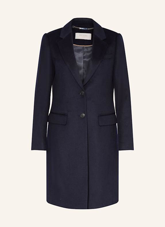 HOBBS Płaszcz wełniany CAVENDISH GRANATOWY