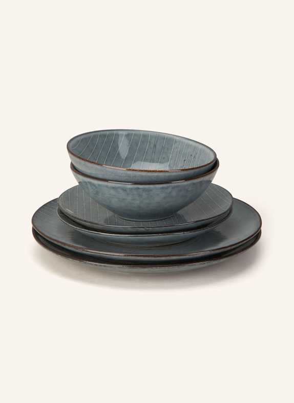 BROSTE COPENHAGEN 6-tlg. Geschirr-Set NORDIC SEA BLAU/ WEISS