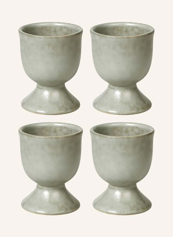 BROSTE COPENHAGEN 4er-Set Eierbecher NORDIC MARSH HELLGRÜN